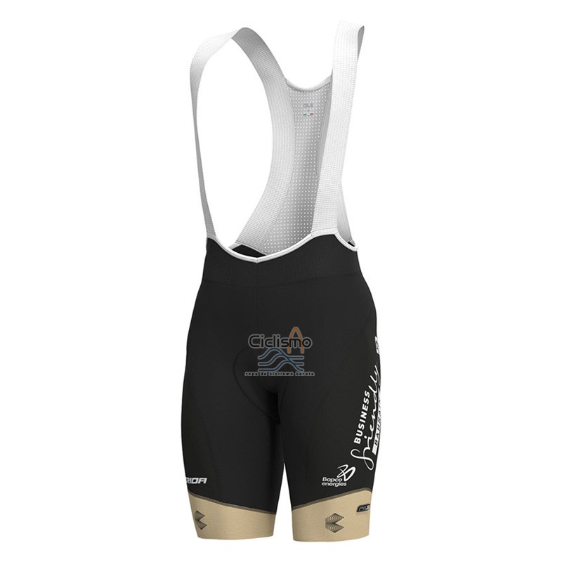Bahrain Victorious Ropa Ciclismo Culotte Corto 2023 Mangas Cortas Blanco Azul